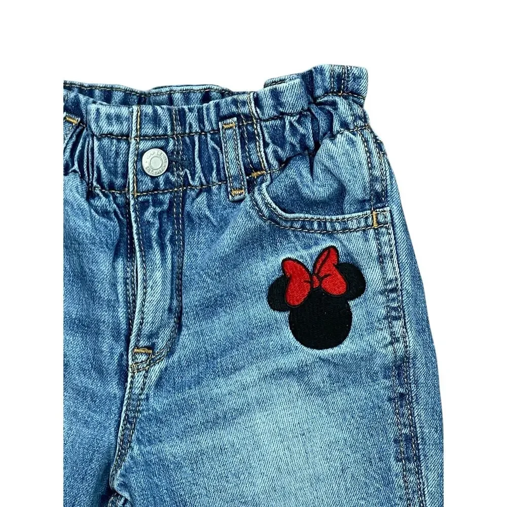 Disney for Baby GAP Girls' Minnie Mouse Embroidery Tapered Denim Jeans Pants 4YO
